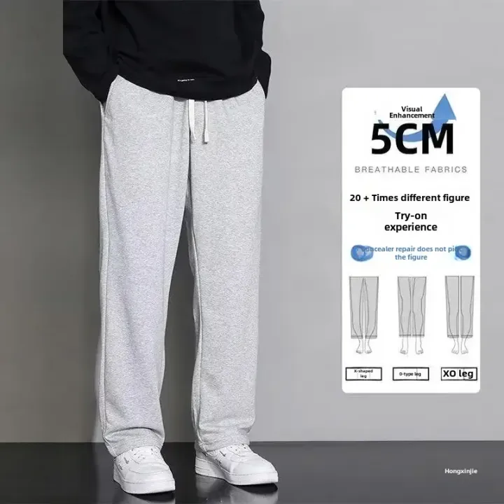Men's%20Grey%20Loose-fit%20Straight-leg%20Casual%20Pants%20Summer%20Lightweight%20Draped%20Wide-leg%20Sweatpants%20For%20Men%20Comfortable%20Long%20Pants%20-%20Image%202