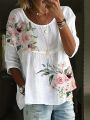 Plus Size Temperament Loose Woman Shirt Fashion Casual Blouse Elegant Long Sleeve Woman Shirt Holiday Weekend Top.