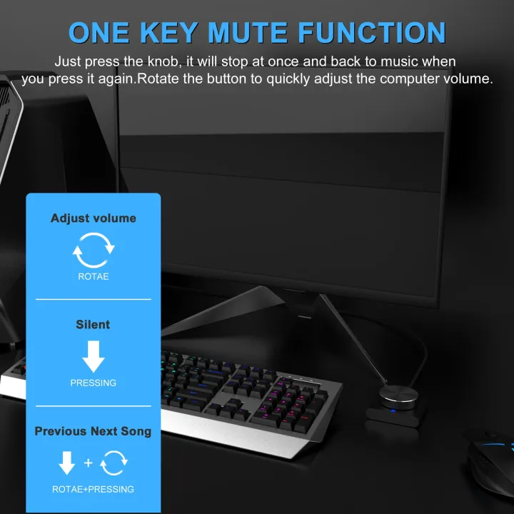 USB%20Volume%20Control%20Knob%20PC%20Computer%20Speaker%20Audio%20Volume%20Controller%202%20Modes%20Multimedia%20Controller%20for%20Windows/Android/Mac%20IOS%20-%20Image%203