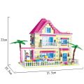COGO Kids Girls 892 PCS Dream Girls Friends Beach House Children Lego Bricks Building Blocks Kids Toys. 