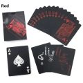High Quality 1 Set Black Foil Plated Poker Cards Waterproof Playing Card Limited Edition Collection Magic Poker Creative Gift. 