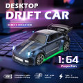 1/64 Scale Drift RC Car 2.4Ghz Desktop Mini Racing ESP Remote Contrl Car Model 4WD RC Vehicle Toys for Adults Children's . 