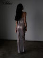 Nibber See Through Maxi Dress Women  Strappy Dresses Body-shaping Vestido Female Stunning Hipster Attirewear Clothing. 