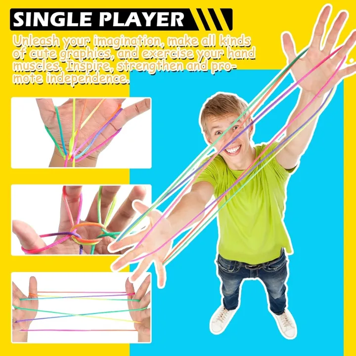 Rainbow%20Cats%20Cradle%20String%201.6M/63%20Inch%20Long%20Rainbow%20Colourful%20Finger%20Rope%20Chinese%20Finger%20String%20Games%20Toy%20for%20Kids%20-%20Image%207
