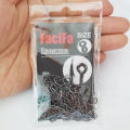 100 Pcs Iseama Carp Fishing Hook Offset Circle Hook Single Fly Fishing Jig Hook Barbed sea Fishhook Tackle Accessories.