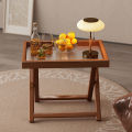 Bamboo Folding Side Table,Durable Tv Tray Bed Table,Small End Table For Living Room, Bedroom. 