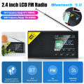 Portable Digital Radio Bluetooth-compatible 5.0 Portable 2.4 inch LCD Display Stereo DAB FM Audio Player for Home Office Outdoor. 