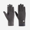 Man Winter Keep Warm Touch Screen Plus Velvet Thicken Fashion Simple Cold Protection Outdoor Cycling Drive Mittens Gloves. 