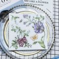 Colourful Printed Napkins Creative Plate Bone Bart Floral Square Paper Napkin Party Wedding Restaurant Paper Placemats 20pcs/pac. 