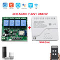 Tuya Zigbee eWelink Smart Wifi Module Switch 12V 24V 110V 220V RF 433 Remote Control 4CH DIY Relay Work With Alexa Google Home.