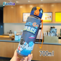 700ml Cosmic Astronaut Themed Insulated Water Bottle Leakproof Flip Lid Carrying Strap Portable Adorable Activities Cup BPA-Free.