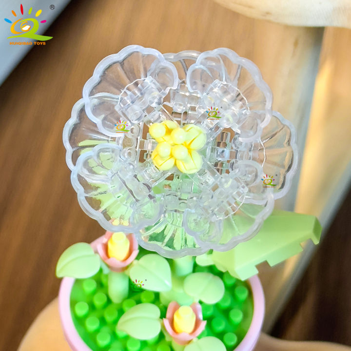HUIQIBAO%20MOC%20Flower%20Succulent%20Potted%20Model%20Building%20Block%20DIY%20Eternal%20Bouquet%20Home%20Desk%20Plant%20Decor%20Brick%20Girl%20%20Children%20Toy%20-%20Image%205