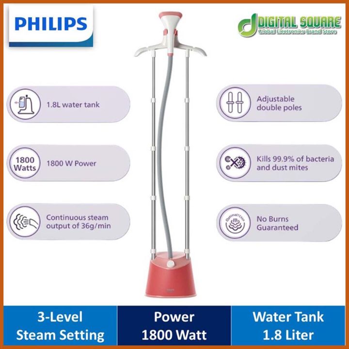 Philips STE1020/40 Double Pole Garment Steamer | 1800 Watt
