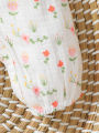 Baby Girl's All Seasons Long Sleeve Print Floral With Bow Daily Jumpsuit For Newborn-6M Clothes +Headband. 
