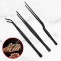 Stainless Multifuctional Steel Elbow Tweezers Aquarium Clip Long Tongs Medical Tweezers Forceps Pet Feeding Tools Non-slip.