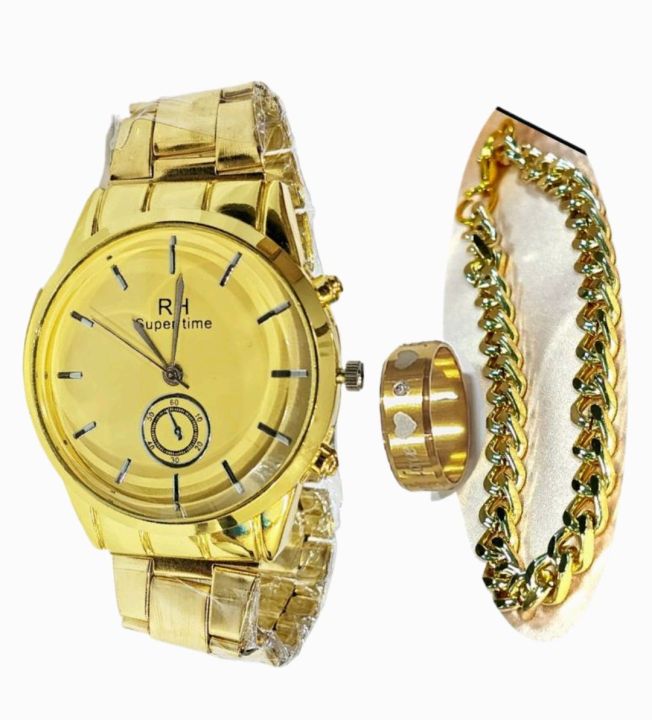 Amazing%20Men's%20Wedding%20Deal%20-%20Fashion%20High%20Quality%20Luxurious%20Golden%20Stainless%20steel%20Dial%20Analog%20Stainless%20steel%20Golden%20Straps%20Watch%20+Stainless%20steel%20Golden%20Chain%20Braclet%20+Titanium%20Stainless%20steel%20Golden%20oneStone%20Forever%20Heart%20Logo%20Ring%20For%20Men%20&Boys%20-%20Image%205