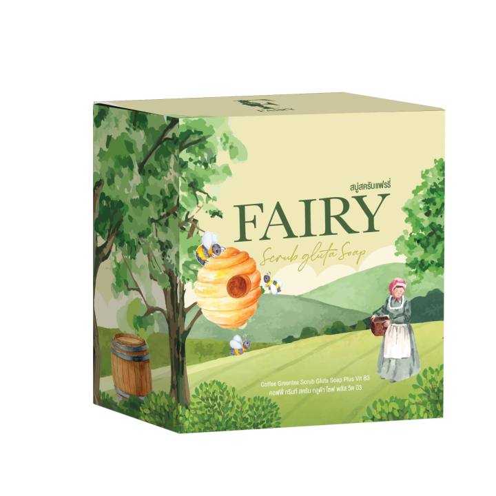 Gluta Fairy Scrub Soap, Gluta Scrub, Fairy Coffee Greentea Scrub Gluta Soap Plus, Fairy Coffee Green Tea Scrub Gluta Soap Plus (Size 50 Grams)