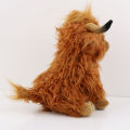 25cm Simulation Highland Cow Plush Animal Doll Soft Stuffed Highland Cow Plush Toy Kawaii Kids Baby Toy Home Room Decor.