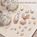 KANU 20PCS Retro Elegant Imitation Pearl Synthetic Irregular Resin Pearl Charms 3D Nail Art Decorations Accessories Crafts. 