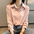 Black Chiffon Shirts For Women Spring NEW Solid Long Sleeve Shirts Korean Fashion Ladies Blouse Simple Female Clothing Tops. 