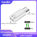 Hao BoType C To IOS Headphone Audio Adapter USB C Male To IOS Female Connectors for IPhone 16 15 IPad  Earphone Converter. 