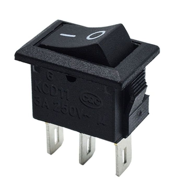 1 Pcs Two Way Push Button Switch SPST 3 Pin 3 Position 6A 250V 10A 125V KCD1-101 On/Off Boat Rocker Switch 2 Way Switch Button