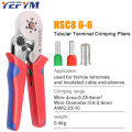 Ferrule Crimping Tool HSC8 6-4/6-6  Electrical Crimper Plier For Wire End Crimp Tube Terminals Electrical Circuit Repair. 