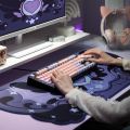 Extremely gaming mouse pad laptop pad oversized office desk mat dark wind non-slip lock edge thickened soft mats. 
