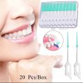 2PCS Soft Silicone Interdental Brush Toothpick Cleaning Interdental Brush Oral Care Elastic Silicone 20pcs/box.