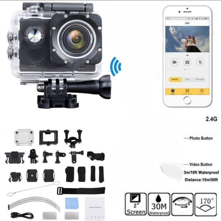 Ultra%20HD%20Action%20Camera%2012MP%202"%20LCD%2030M%20Waterproof%20170D%20Remote%20Control%20Helmet%20Bicycle%20Video%20Camera%20Outdoor%20Sport%20Camera%20*%20-%20Image%202