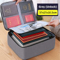 Large Capacity File Bag Document Storage Bag Multi-layer Password Briefcase Organize Pouch Accessories Supplies. 