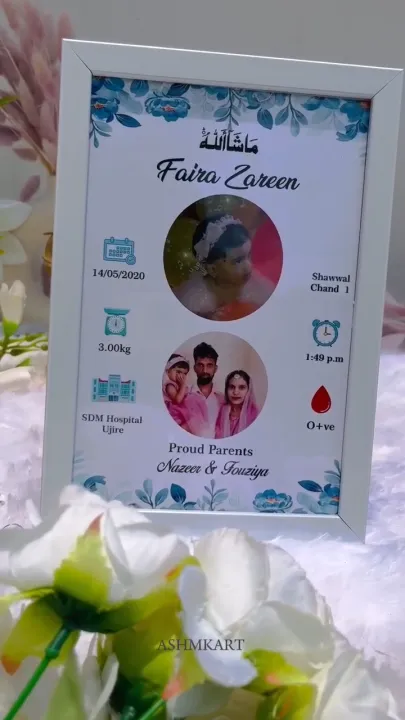 Personalized Newborn Baby Photo Frame with Birth Details | Custom 'It’s ...