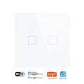 UNKAS No Neutral Wire Required 4 Gang Wifi Wall Light Touch Switch EU 220V Works with Tuya Smart Home Support Alexa  Home. 