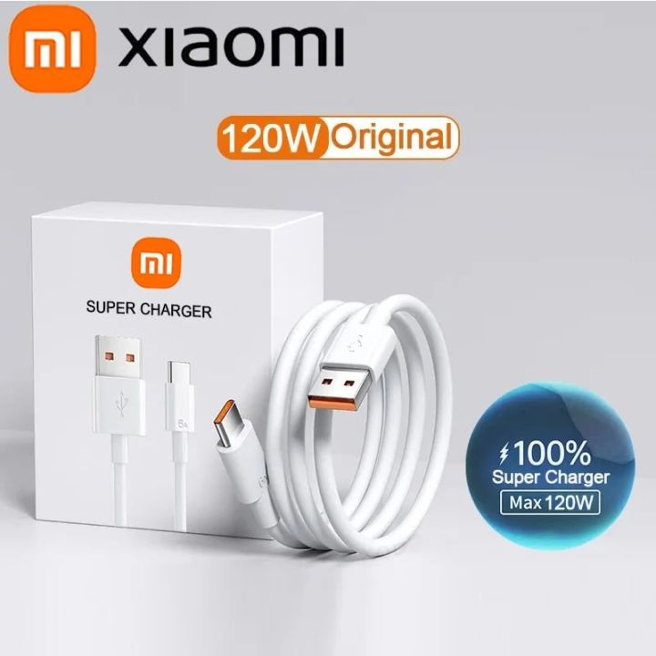 100% Original Xiaomi 120 W Turbo Charger And Type C Cable  Original EU GEN Adapter