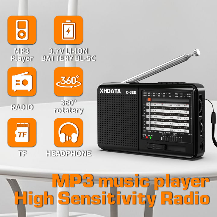 XHDATA%20D-368/D-328%20Portable%20Stereo%20Radio%20FM%20AM%20SW%20MP3%20Player%20with%20Bluetooth%20TF%20Card%20USB%20Rechargeable%20Battery%20for%20Elder%20%20-%20Image%206