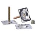 4PCS Furniture Leg Mounting Plates with Screws, M7 T-Plates Brackets for Sofa, Couch and Table Legs. 
