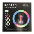26cm Ring Light With Stand Mobile Holder With 7Feet Tripod in Three Different Mode Light 26 CM ringlight 7 feet tripod stand 3 Modes RingLight Vlogging Light Mobile Phone Photography Light. 