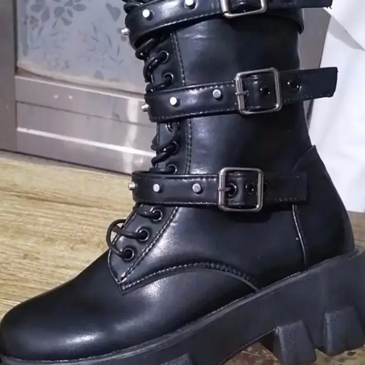 Women's%20Autumn%20Uk%20Style%20Boots%20Mid-high%20Heels%20Punk%20Attitude%20Independent%20Standing%20Long%20Tube%20Knight%20Boots%20%20Upper%20-%20Image%203