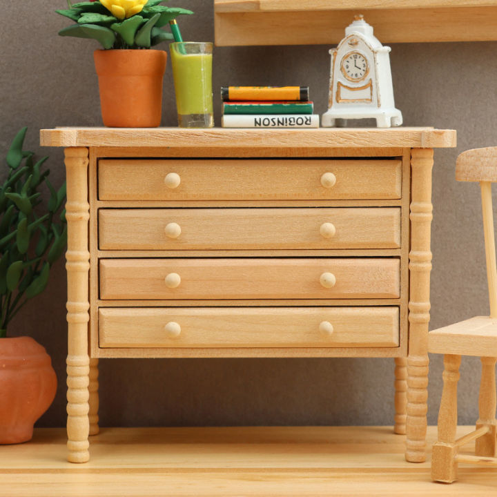 1:12%20Dollhouse%20Miniature%20Storage%20Cabinets%20Bedside%20Tables%20Drawer%20Chest%20Furniture%20Model%20Decor%20Toy%20Doll%20House%20Accessories%20-%20Image%205