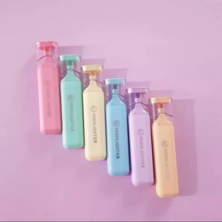 Fluorescent%20Highlighter%20Pens%206%20pcs%20Set%20Pastel%20Macaron%20Colored%20For%20Drawing,%20Marking,%20Note-Taking%20-%20Image%206