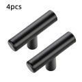 2/3/4Pcs Black Handles For Cabinet And Drawer Stainless Steel Wardrobe Handles Kitchen Cabinet Pulls Drawer Knobs. 