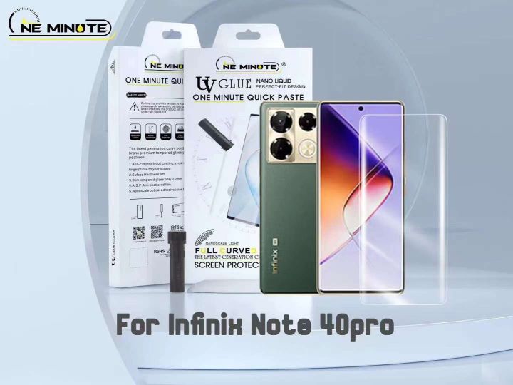 UV Glue Curved Tempered Glass Screen Protector For Infinix Note 40 Pro Screen Guard Gorilla Glass Protector With Easy Installation Kit (Infinix Note 40 Pro )