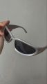 Silver Unisex Y2K Sunglasses For Men And Women. 
