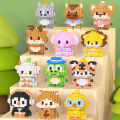 DIY Cute Animals Lion Corgi Dolphin Hamster Rabbit Dog Cats Fish Tanks Building Blocks Kit Girl Bricks Model Kids Toy Children. 