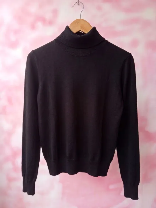 Men%20Women%20Solid%20Black%20Turtleneck%20High%20Neck%20Knitwear%20Sweater%20Soft%20Casual%20Winter%20Top%20-%20Size%20S%20-%20Image%204