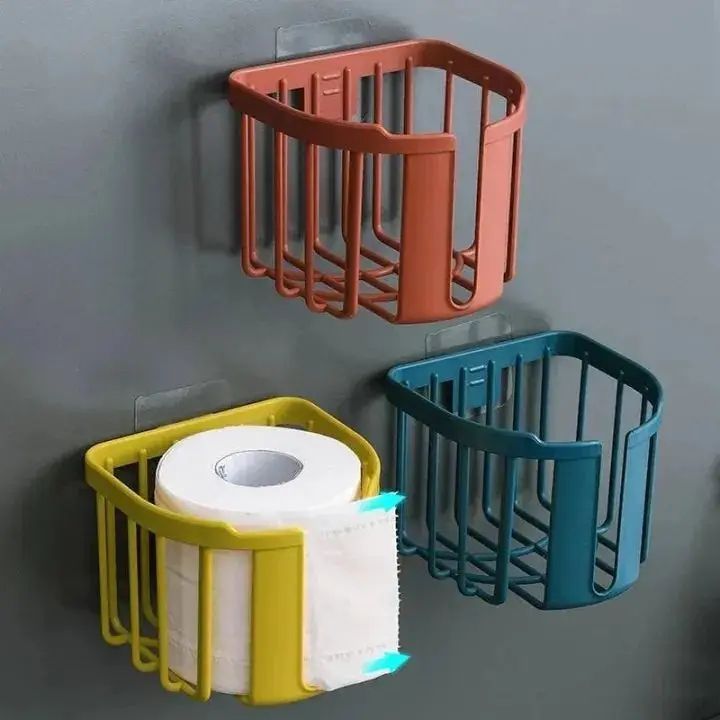 Self Adhesive Toilet Paper Holder/Tissue Paper Roll Holder -Pack of 1