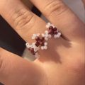 simple seed Beaded rings in cute design new fashion for girls. 