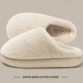 Winter Women's Faux Fur Warm Slippers-Plush Toe-Cover Slip-Resistant Cotton House Shoes,Soft Cozy Indoor Slides with Thick Sole. 