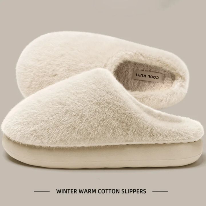 Winter%20Women's%20Faux%20Fur%20Warm%20Slippers-Plush%20Toe-Cover%20Slip-Resistant%20Cotton%20House%20Shoes,Soft%20Cozy%20Indoor%20Slides%20with%20Thick%20Sole%20-%20Image%203