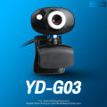Youda computer camera USB YD-G03 Web Cam PC camera with built-in mic, no need to install online course drivers, video conferencing, USB plug, instant operation, stereo sound, automatic light adjustment for compatible with computer and notebook. 